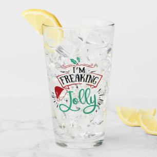 Verre Je suis Freaking Jolly Funny Festif Snark de Noë