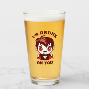 Verre Je suis ivre de toi Déclaration d'amour Vampire