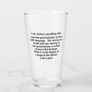 Verre Je suis poète