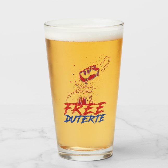 Verre Je Suis Pour Duterte Free DU30 Free Duterte (Devant (rempli))