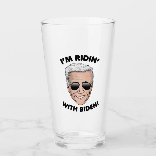 Verre Je suis Ridin avec Biden (Devant)