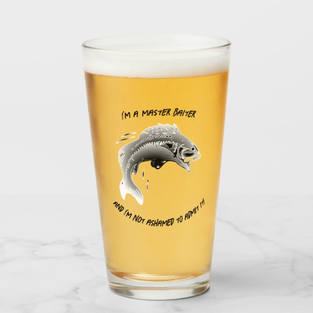 Verre Je suis un maître-arbitre... - Bière de Pêche (Devant (rempli))
