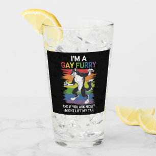 Verre Je suis une Gay Furry Fox Rainbow Pride LGBTQ