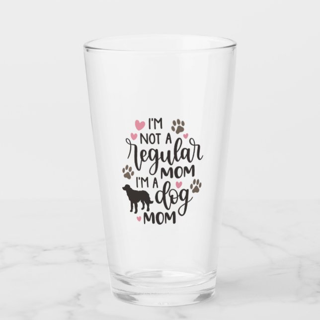Verre Je suis une maman du chien (Devant)