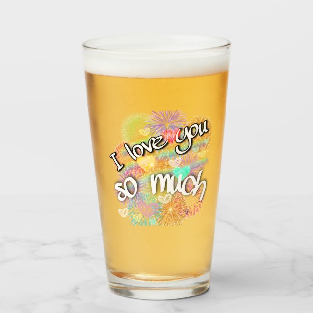 Verre Je t'aime (Devant (rempli))