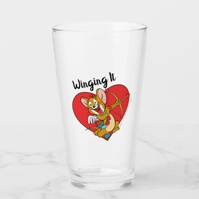 Verre Jerry Mouse Dressed as Valentine Cupid (Devant)