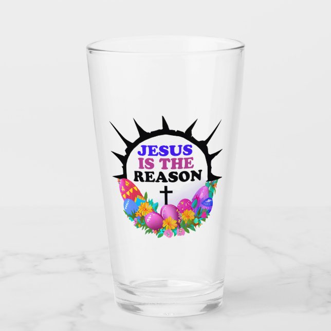 Verre Jésus est la raison - La couronne de Pâques (Devant)