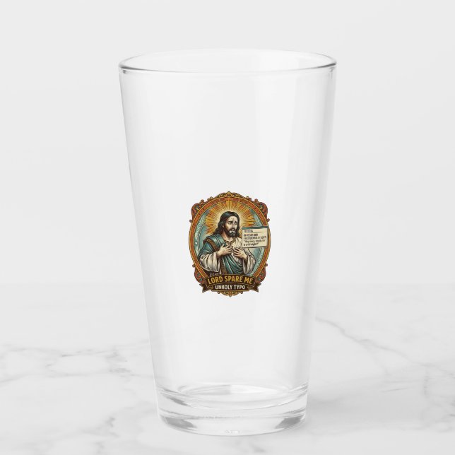 Verre Jésus Mauvaise Message Autocorrect Patron Embarras (Devant)
