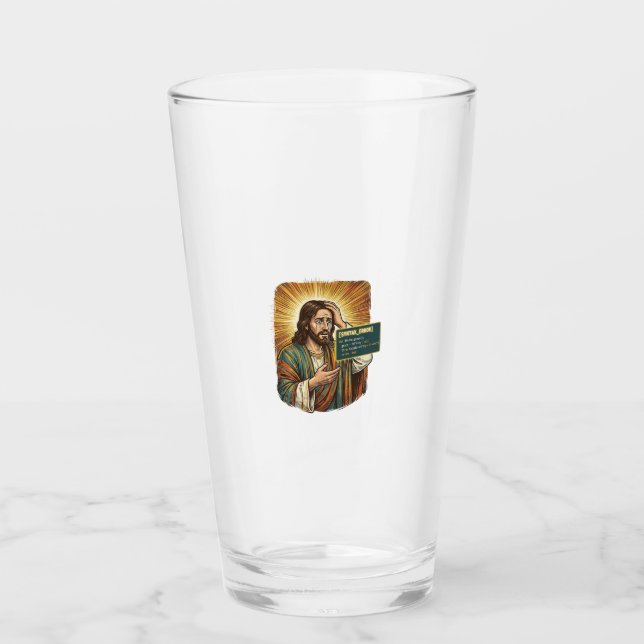 Verre Jésus pleurant Erreur de syntaxe Codage Programmeu (Devant)