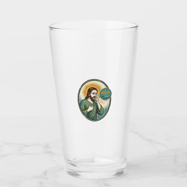 Verre Jésus tousse au milieu d'un message audio vocal Te (Devant)