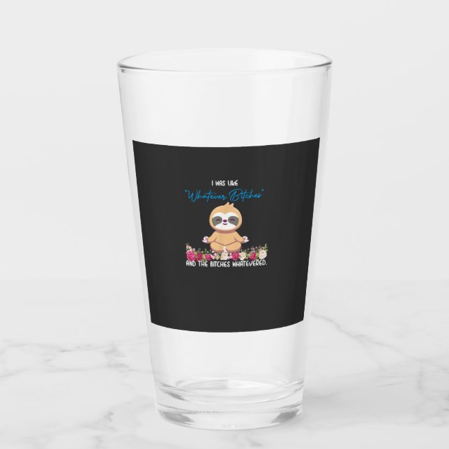 Verre J'étais Comme Tee Sloth Yoga Méditation Fente (Devant)