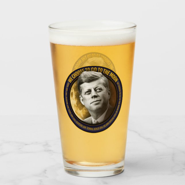 Verre JFK 11, 50e anniversaire d'Apollo, nous choisisson (Devant (rempli))