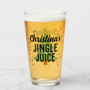 Verre Jingle Juice Drôle Bière de Noël personnalisée