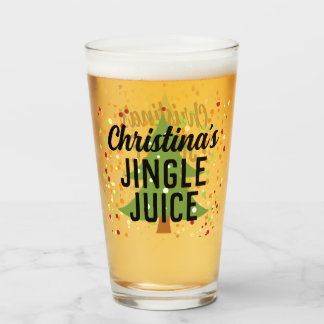 Verre Jingle Juice Drôle Bière de Noël personnalisée