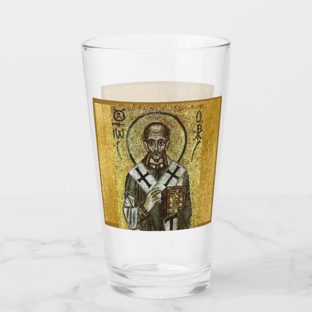 Verre John Chrysostom l Orthodoxe l Icon l Catholique Sa (Devant)
