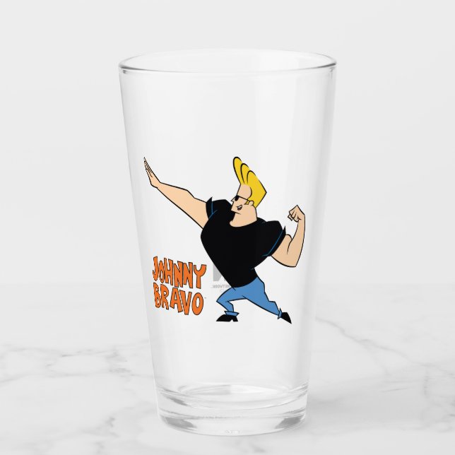 Verre Johnny Bravo Flexing (Devant)