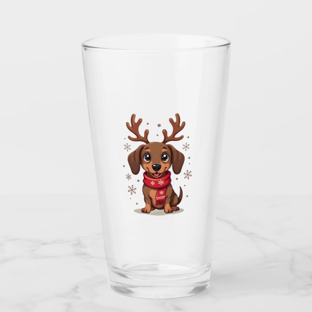 Verre Joie d'hiver de teckel (Devant)