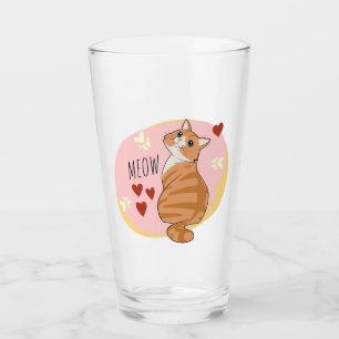Verre Joli chat orange