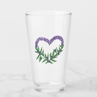 Verre Joli cœur floral lavande