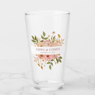 Verre Joli jardin fleuri faveur de mariage