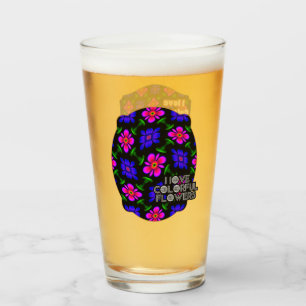 Verre Joli Motif de fleurs roses