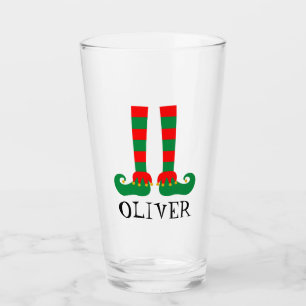 Verre Joli pied de Noël personnalisé