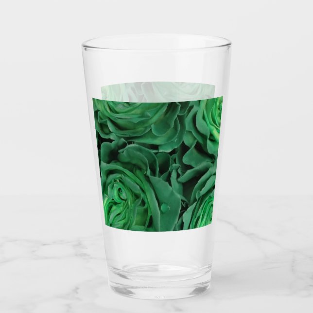 Verre Joli Roses verts (Devant)
