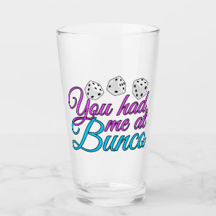 Verre Jolie Bunco Jeu Nuit Pink Blue Dice