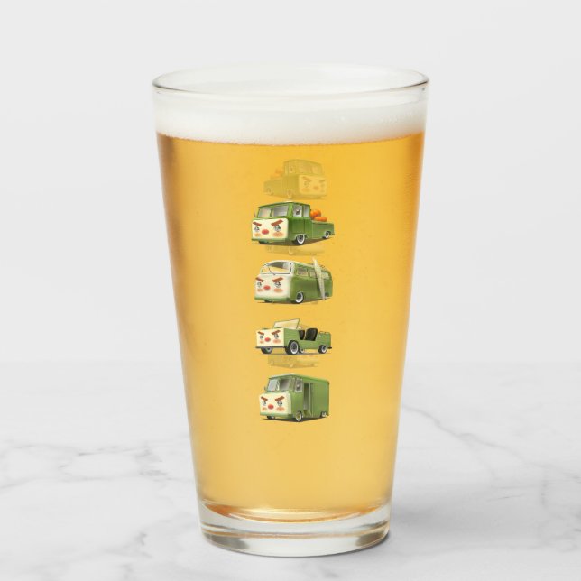 Verre Jolie gamme de voitures cartonnées (Devant (rempli))