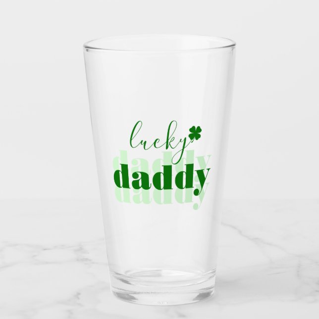Verre Jolie Lucky Daddy Green St Patrick's Day (Devant)