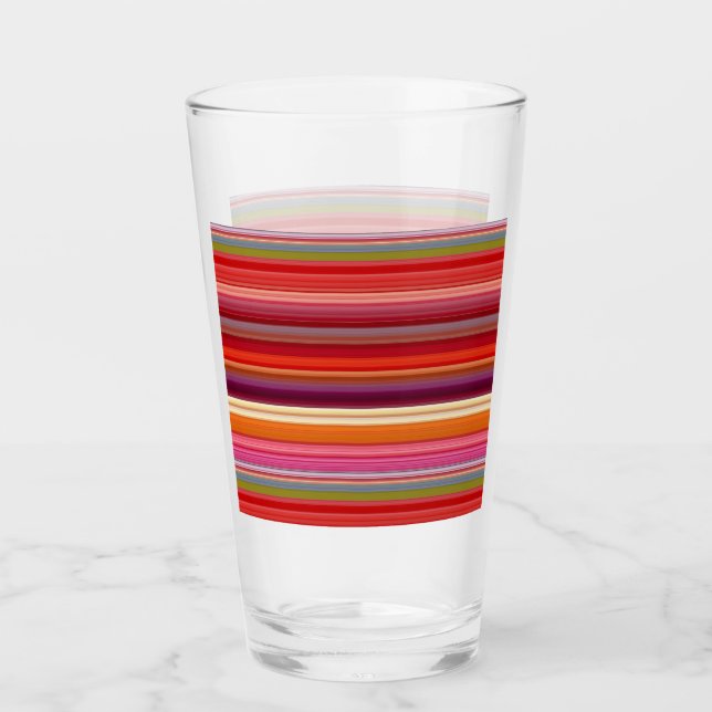 Verre Jolies couleurs rayées vintage (Devant)
