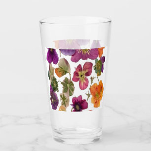 Verre Jolies Fleurs Pressées