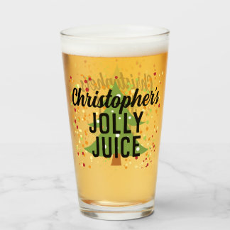 Verre Jolly Juice Funky Nom personnalisé Noël Beer Glass