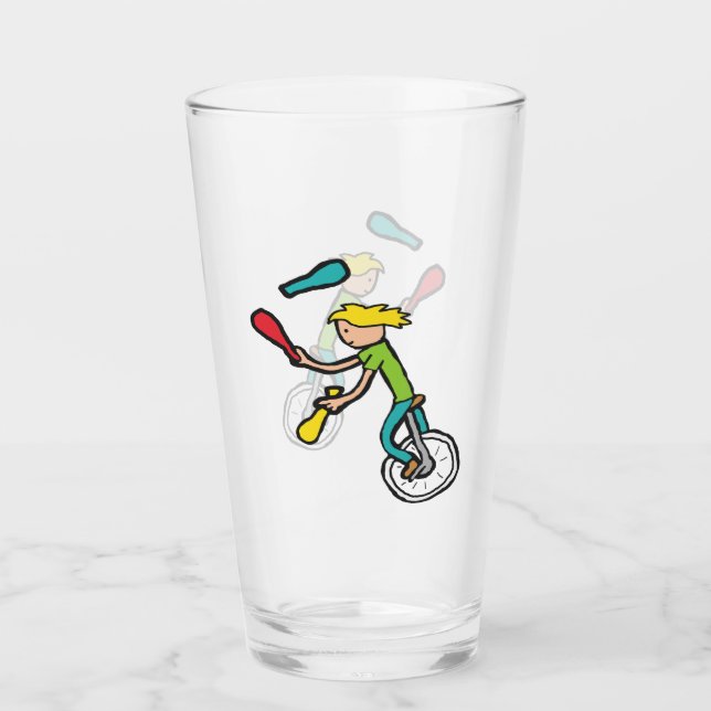 Verre Jongleur monocycliste (Devant)