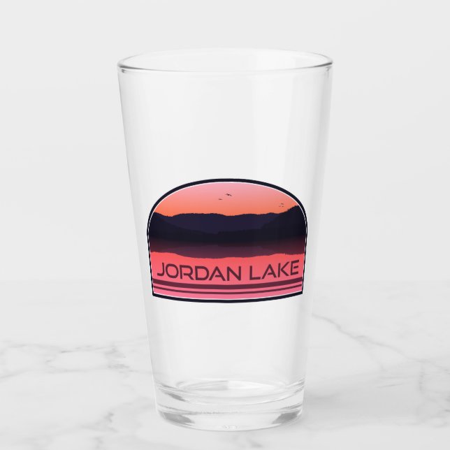 Verre Jordan Lake North Carolina Red Sunrise (Devant)