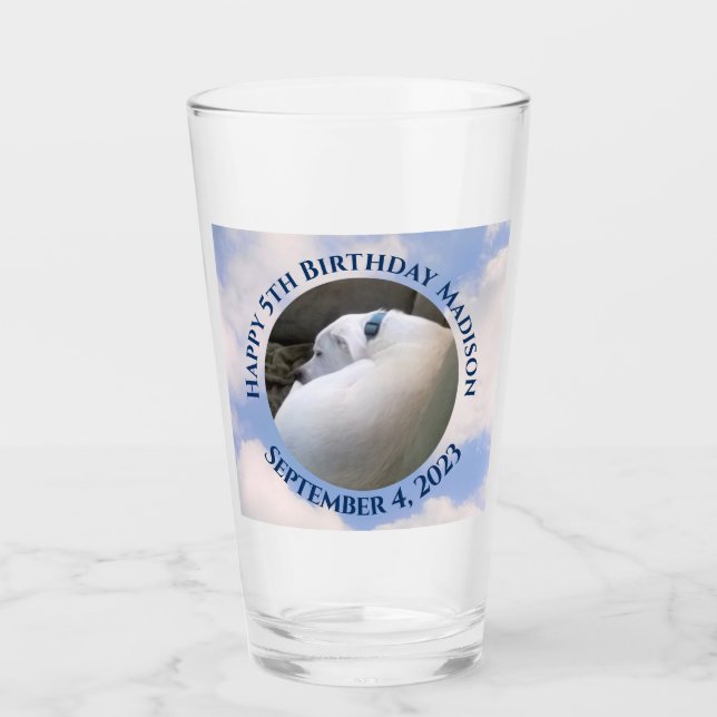 Verre Jote Chien Chien Dormant Ciel bleu 5e anniversaire (Devant)