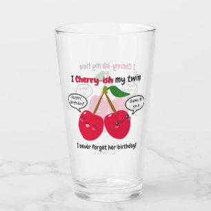Verre Jote Red Cherry Kawaii Twins Anniversaire