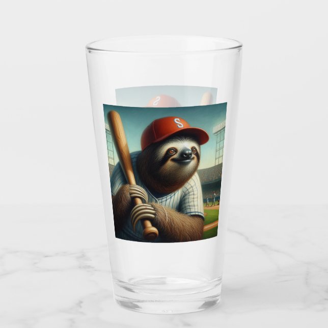 Verre Joueur de baseball Sloth (Devant)