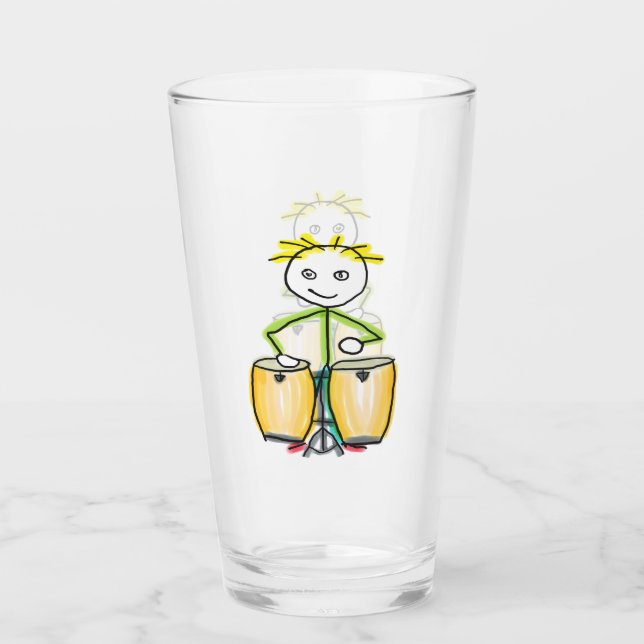 Verre Joueur de Conga en Bâtonnet (Devant)
