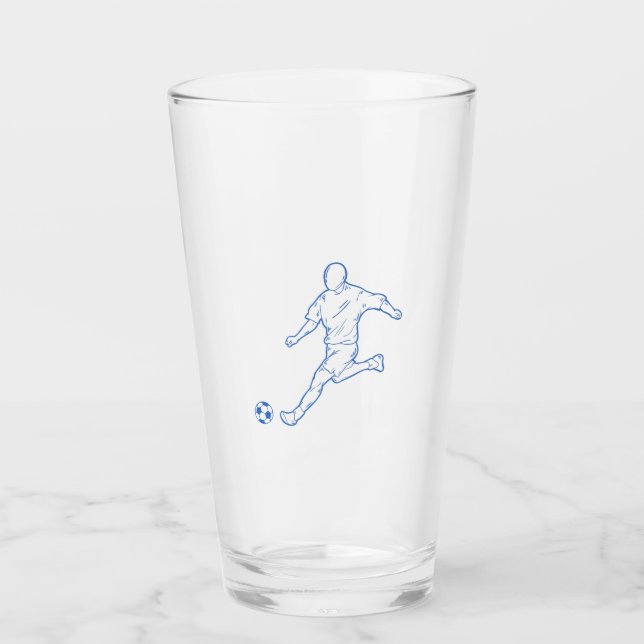 Verre joueur de football (Devant)