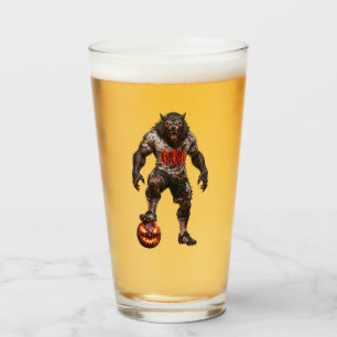 Verre Joueur de football loup-garou Halloween Horreur Ar