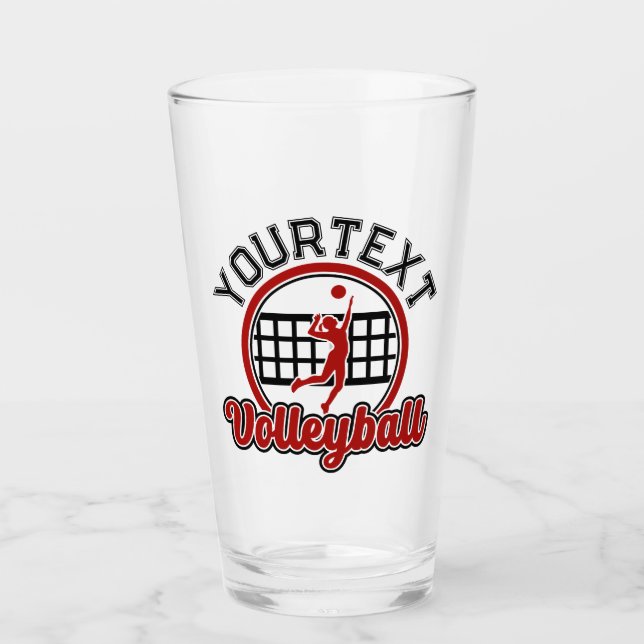 Verre Joueur de l'équipe de volleyball AJOUTER LE NOM Sp (Devant)