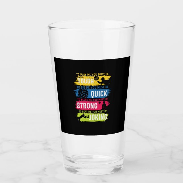 Verre Joueur de volley-ball | Solide et rapide (Devant)