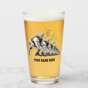 Verre Joueurs de football vintage, Quarterback