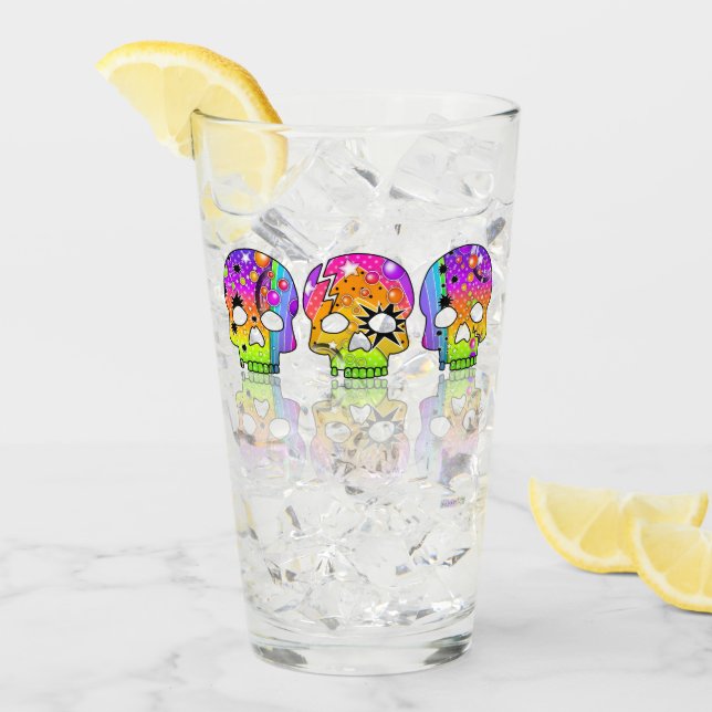 Verre Jour d'art de bruit des crânes morts (Devant glace)