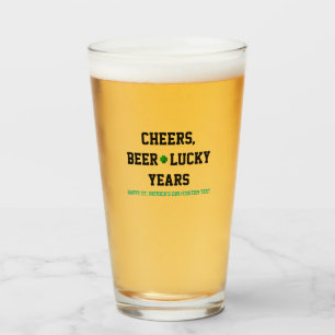 Verre Jour de la chance de la bière St Patrick