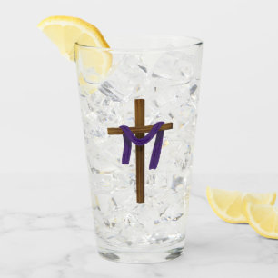 Verre Jour de la résurrection du violet de la croix de P