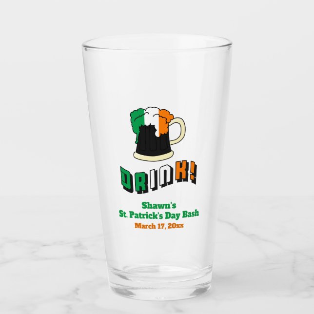 Verre Jour de la Saint Patrick Party Favoriser Irish Bee (Devant)