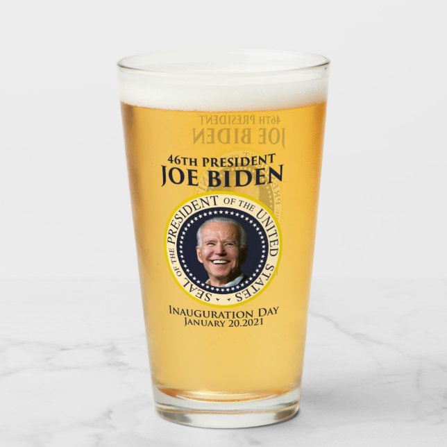 Verre Jour de l'investiture 2021 Président Biden (Devant (rempli))