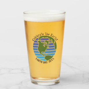 Verre Jour des terres Blue Green Globe Carte Planète